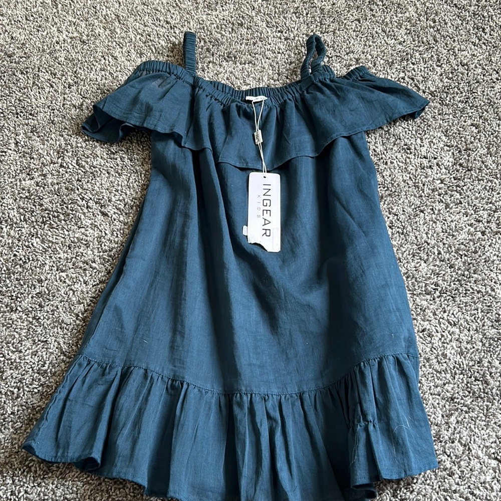 Girls dress navy blue